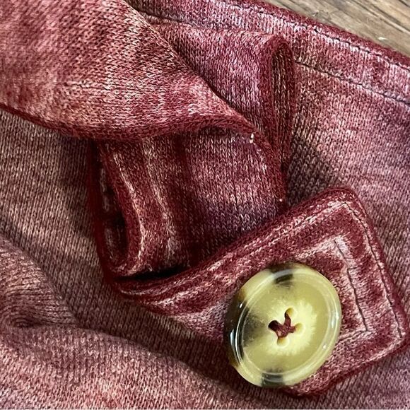 Pink Rose Jumper Jumpsuit Romper Heathered Burgandy size Medium - Picture 7 of 11